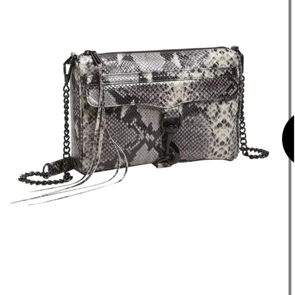 Rebecca Minkoff Bags Clutch Mac Snakeskin Leather Python Embossed